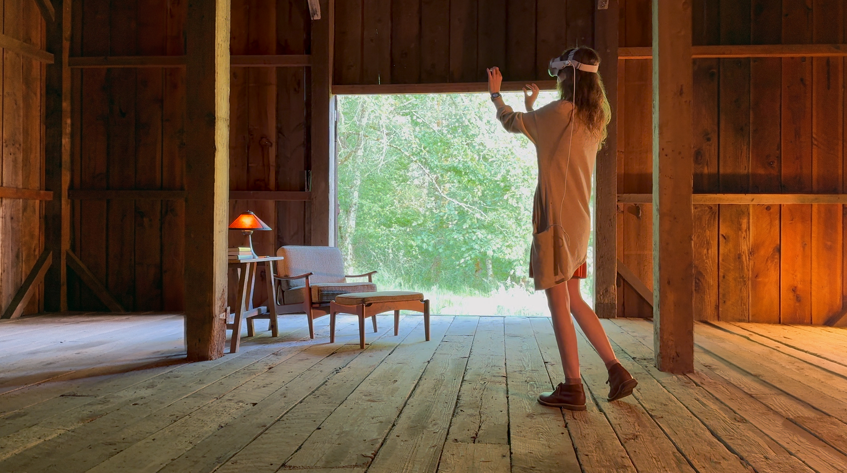 Colleen in the studio